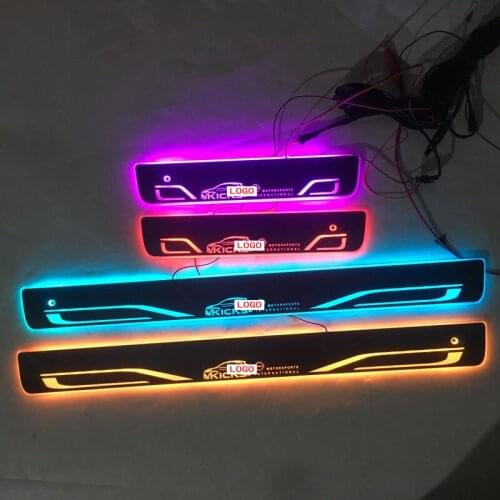 4PCS Welcome Pedal Car Exterior Parts LED Door Sill Scuff Dynamic Streamer light For KICKS NISSANKICKS/Car refitting Kicks