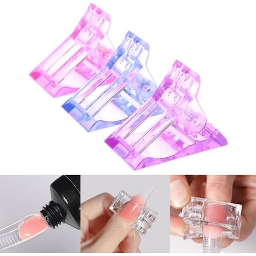 5/10pcs Nail Tips Clip Quick Building Poly Builder Gel DIY Extension Clamp Clips