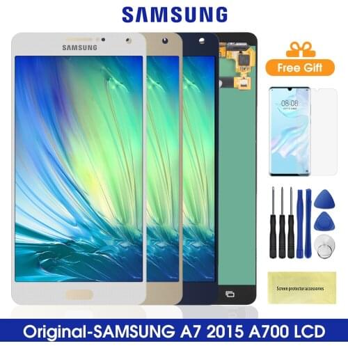 5.5" Original A700 Lcd for Samsung Galaxy A7 2015 LCD Display Touch Screen Digitizer Assesmbly For Samsung A700 A700F A700FD LCD