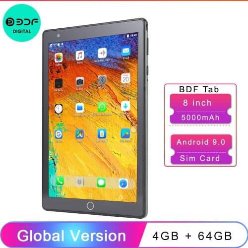 8 Inch 4GB+64GB Android 9.0 Tablet Pc Octa Core AI-CPU Have 3G Sim Card Wi-Fi ,Bluetooth,GPS,Touch Pad ,Mini Android Pad,5000mAh