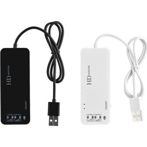Usb2.0 Hub Adapter 3-port Adapter For Virtual 7.1 Channel Sound External Sound Card for Pc Xbox One Ps4 Laptop Tablet Pc