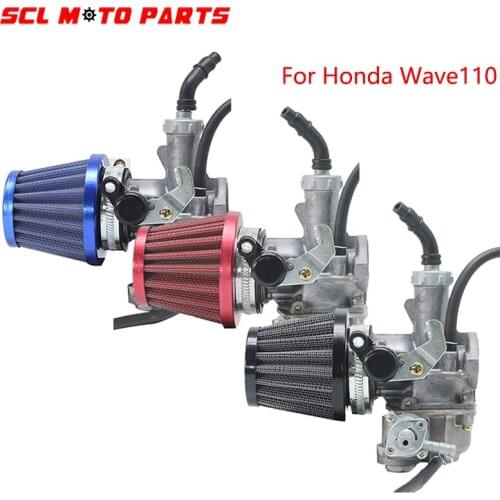 ALconstar- Motorcycle Carburetor Keihin 20mm With 42mm Air Filter Set For Honda Auto Wave110 Universal Racing