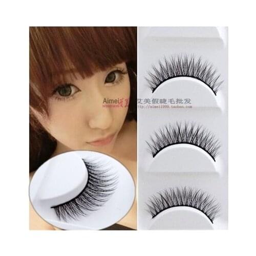 Free shipping 3 pairs Black Soft Thick False Eyelashes High qulity Fake Eye Lashes Long Natural Makeup Extension Tools