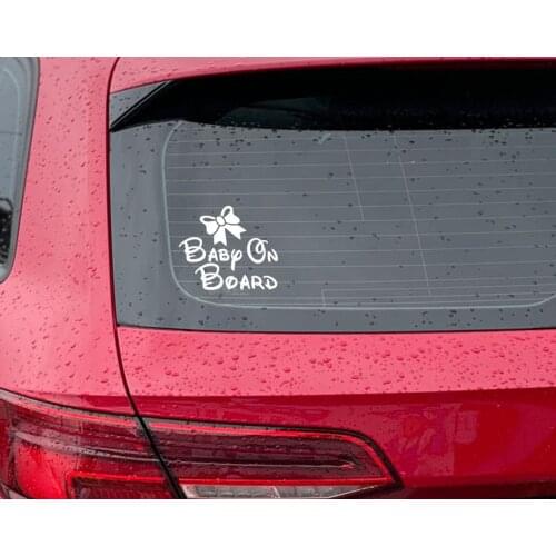 BK Home Baby On Board Design White Car Sticker-7