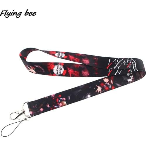Flyingbee Gamblers' Pit Cartoon Icons Style Anime Lovers Key Chain Lanyard Neck Strap For USB Badge Holder DIY Hang Rope X1313