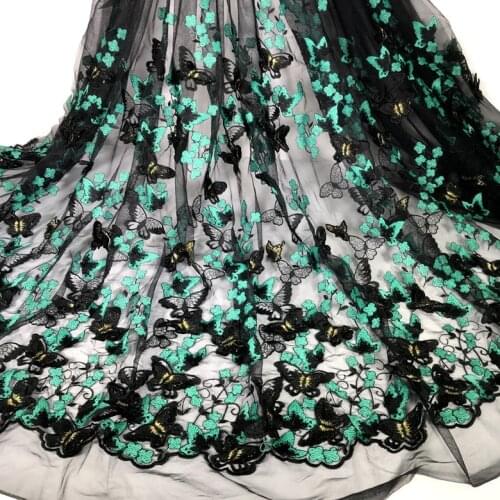 Color 3D multicolor embroidery lace fabric clothing dress childrens clothing fabric