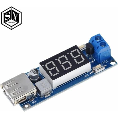 Great it DC-DC Step Down Module Two-wire Voltmeter 5V USB Charger or Power Supply Input 4.5V-40V Output 5V/2A