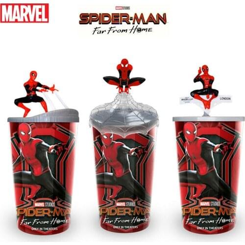 Disney Marvel series spiderman Adventure spiderman Web Cup London Street Sippy Cup water bottle in stock with straws