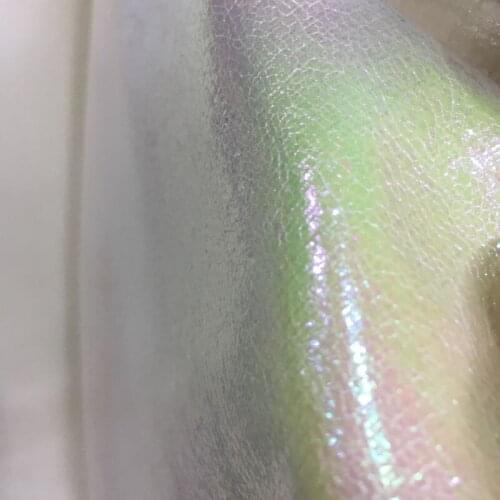 Hotsale synthetic PU Fantasy Holographic Crackle leather material