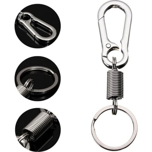 Hot sale high quality Stainless Steel Spring Buckle Carabiner Retractable Keychain Waist Belt Clip