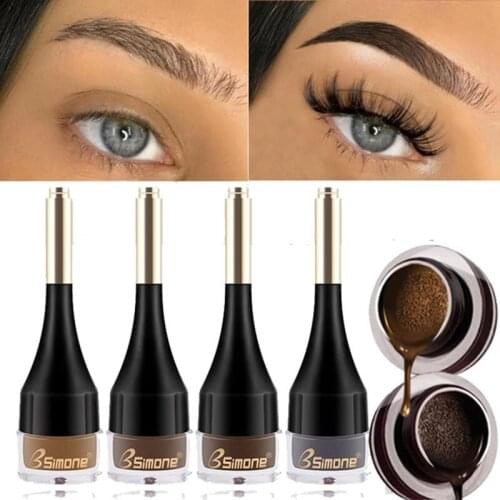 4 Color Eyebrow Cream Enhancers Long-lasting Waterproof Air-cushion Dye Eye Brows Gel Brown Tinted Liquid Eyebrows Tint Makeup