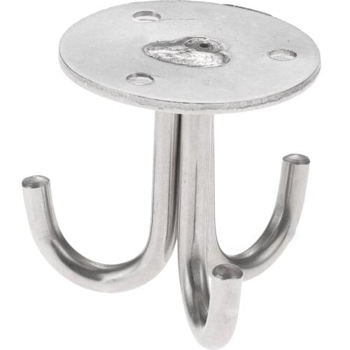 1Pc Stainless Steel Chandelier Ceiling Hook Ceiling Fans Mount Base Sandbags Hammocks Rings Fixed Hooks Home Hardware 51x55mm