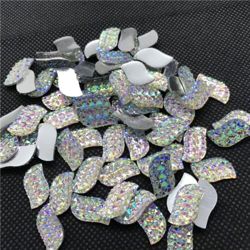 Crystal AB Color 10mm 100Pcs Square Shape Sparkly Glitter Faux Acrylic Resin rhinestones Flatback Decoden Kawaii Cabochons