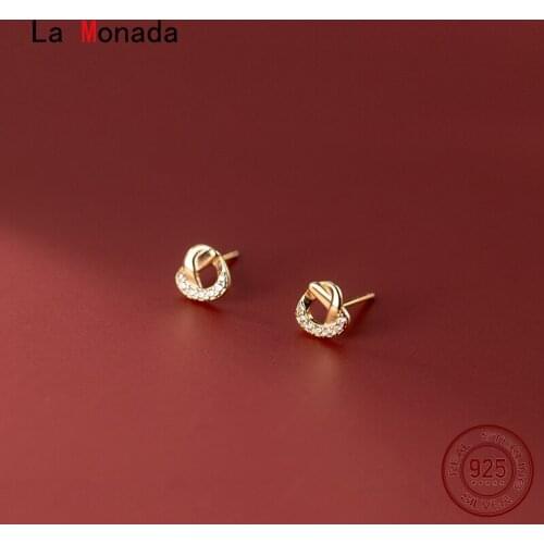 La Monada Women Silver Earrings 925 Stud Heart Small Earrings For Girls Stud Earrings Korean Beautiful Women Jewelry Female