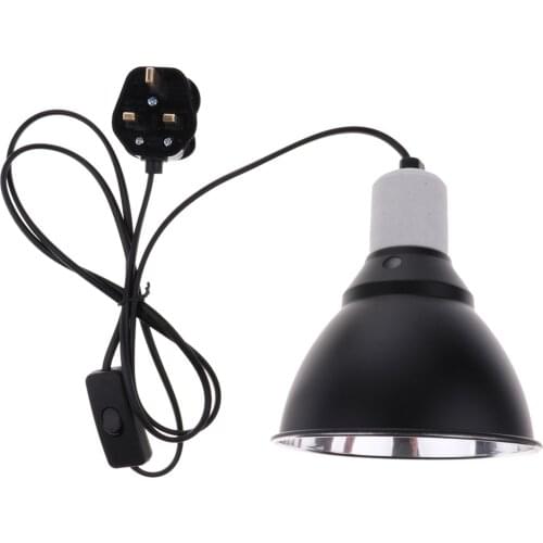 Metal Ceramic Heat Lamp Reflector UV UVB Light Holder Reptile Brooder E27