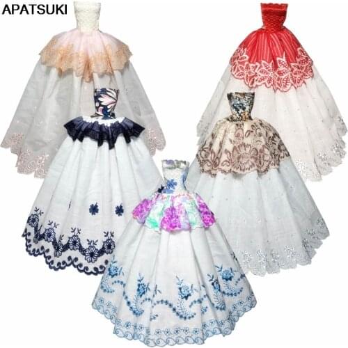 Fashion Girl Doll Clothes For Barbie Doll Dress Noble Party Gown Wedding Dresses For Barbie Doll Outfits 1/6 Dolls Accessories