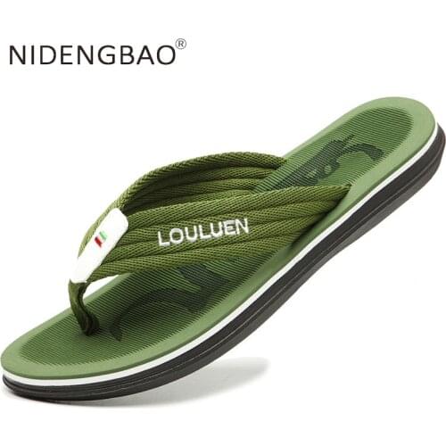 2021 New Arrival Summer Men Flip Flops High Quality Beach Sandals Anti-slip Casual Shoes Fashion Men Comfortable Footwear