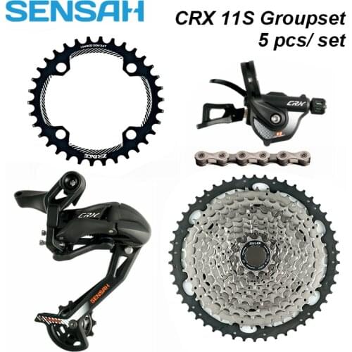 SENSAH CRX 11S Groupset , 11 Speed Bike Trigger Shifter Rear Derailleurs + 46T Cassettes / Chain Wheel for PCR BEYOND M7000