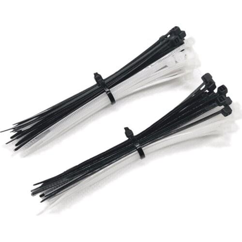 Self-locking nylon cable tie 3*100mm black/white plastic seal nylon cable tie 1000 PCS