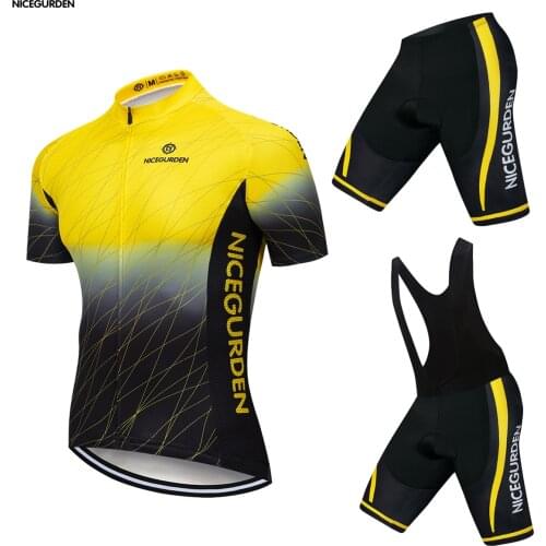 2021 Pro new bicycle riding suit triathlon mens summer cycling suit quick-drying breathable mountain bike riding bib 19D gelpad