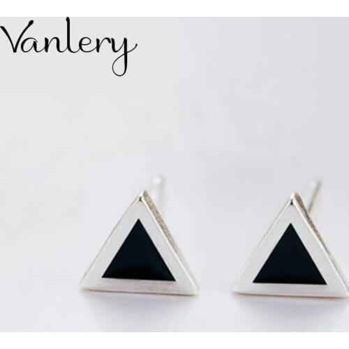 New Arrivals Korean Style Black Triangle Earrings For Women Lady Bridal Earrings Girls Gifts Pendientes Brincos 2021