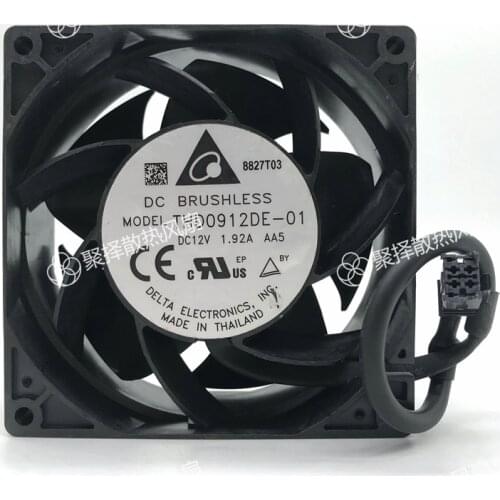 Original in THD0912DE - 01 90 * 9 cm 38 mm 12 v 1.92 A large air cooling fan