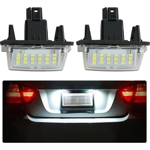 Pair Xenon White LED License Plate Light Tag Lights Lamp for Toyota Camry Corolla Yaris Vitz Prius 2012-2016 81270-0D120