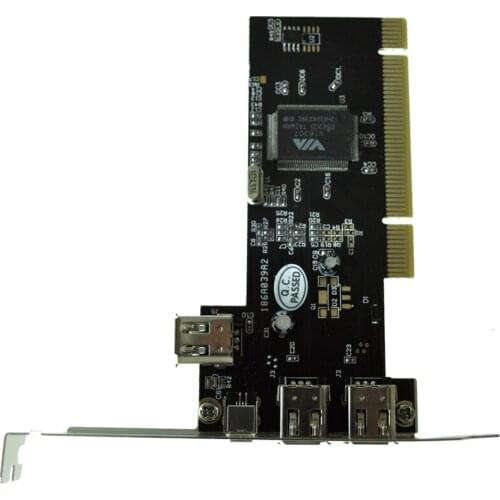 PCI FireWire IEEE 1394 3 + 1 Port Card + 4/6 Pin Cable