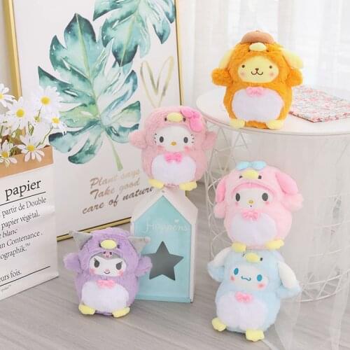 20CM Kuromi Cinnamoroll Dog My Melody Sanrio Plush Cute Dolls Baby Penguin Plush Toys For Girls Kids Toys Birthday Gift