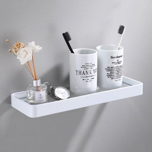 Bathroom Shelves Shower Corner Shelf Cosmetic Rack Soap Shampoo Storage White Aluminium Glass Bathroom Fitting Bathroom hardware