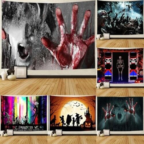 Halloween Series Tapestry Horror Grim Reaper Pumpkin Hanging Cloth Indoor Home Decoration Wall Hanging Background Cloth