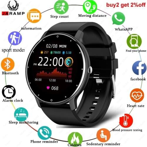 JARAMP 2021 ZL02 Smart watch men women Waterproof Heart Rate Fitness Tracker sports Smartwatch For Android Apple Xiaomi Huawei