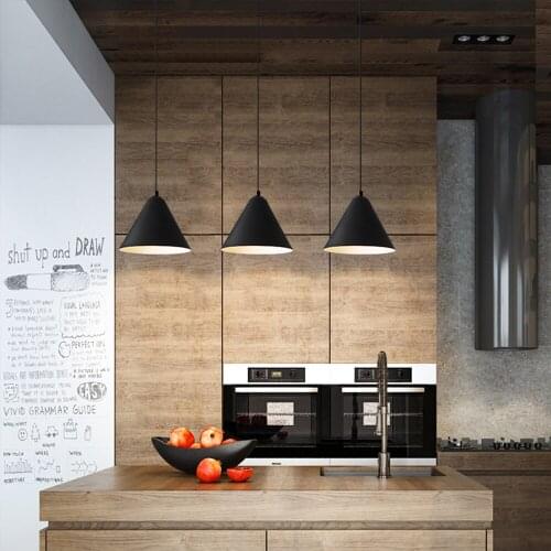 Modern Minimalist Iron E27 LED Ceiling Pendant Lighting For Living Dining Room Kitchen Restaurant Bar Counter Nordic Indoor Deco