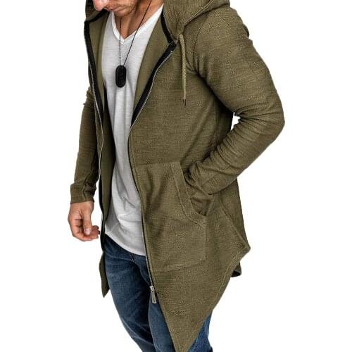 New Autumn Winter Fashion Color Hoody Male Coat Men Sweaters Hooded Sweat Hoody Shirts Mens solid colour zip-up hoodie