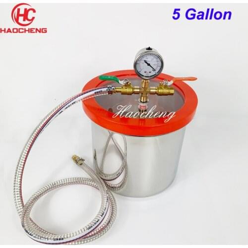 Free Shipping 5 Gal (20L) SS304 Vacuum Chamber 28cm*30cm Degassing Chamber