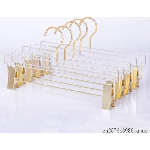 20pcs Acrylic Pants Hangers Acrylic Transparent Clothing Hangers Display Stand Storage Racks