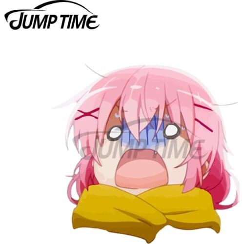 Jump Time 13 x 11.2cm For kowaiiiiii Peeker Windshield VAN Car Stickers Refrigerator Decal Scratch-Proof Cartoon Car Assessoire
