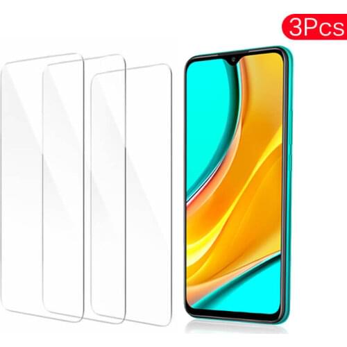 3Pcs Protective Glass on For Xiaomi Redmi 9 Glass Screen Protector Xioami Xiomi Redmy 9 M2004J19AG Redmi9 Shockproof Phone Films