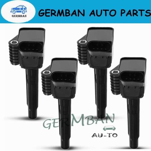 06K905110K 4x Ignition Coils 06J905110C, 06J905110D 0040102068 for Audi A4 Q5 Volkswagen Jetta Golf Tiguan L4 1.4L 1.8L 2.0L