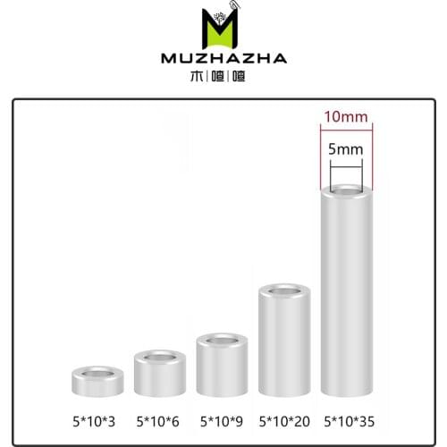 10pcs 3D Printer Parts Openbuilds Aluminium Spacer V-slot Isolation Column Separate Pillar Quarantine Bore 5MM Reprap 3D Printer