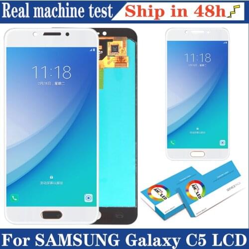 100% Original 5.2'' Amoled Display for Samsung Galaxy C5 C5000 SM-C5000 Full LCD Touch Screen Digitizer Assembly Repair Parts