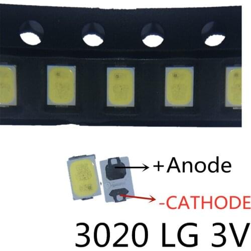 1000pcs LED 3020 LED Backlight TV High Power 0.5W 3V 3020 LED Backlight Cool white For LG LED LCD TV Backlight Application