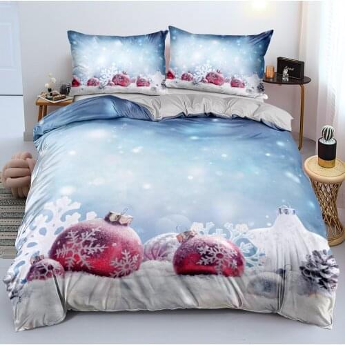 3D Microfiber Bed Linens Marry Christmas Bedding Sets Gray Simple Quilt Covers Pillowcases King Queen Full Twin Double 200x200