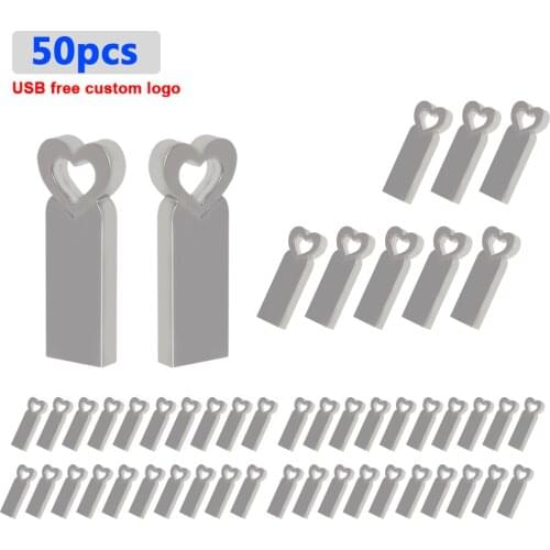 50pcs logo free Large capacity USB Flash Drive 128GB 64GB 32gb 16gb 8gb flash memory Pendrive High Speed USB 2.0 Flash Pen Drive