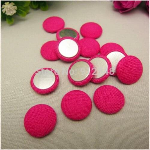 50 pcs/lot 15mm Solid Fabric Covered flat back Buttons, Cloth Covered Buttons, garment accessories,XK562