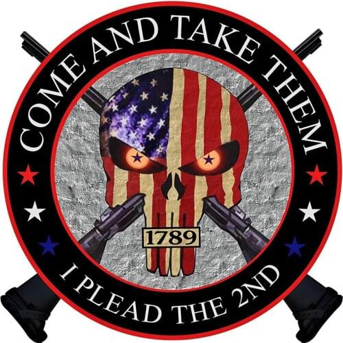 American Flag Skull Bumper Stickers-Come and Take Them Premium Vinyl Car Decal | Bing Special * Military Mohr