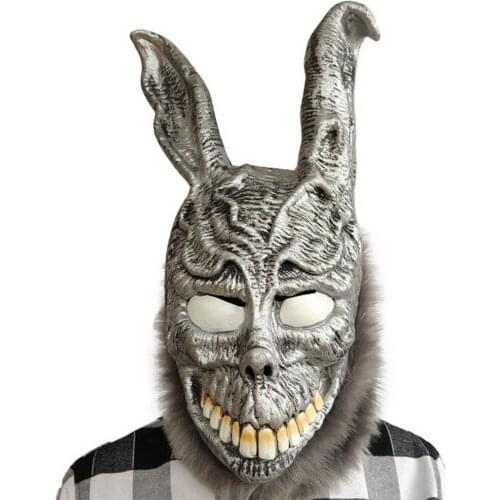 Anime Frankie Angry Rabbit Animal Scary Mask Halloween Illusion Evil Silver Headgear Latex Masks Dance Cosplay Props Masque