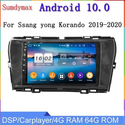 9" HD touch screen android 10 car radio for ssangyong Korando 2019 2020 car gps navigation multimedia player stereo DSP carplay