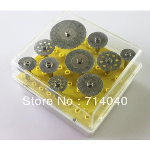 Free shipping, 10PCS/set Diamond grinding cutting discs, grinder heads for Dremel Rotary Tools , factory price