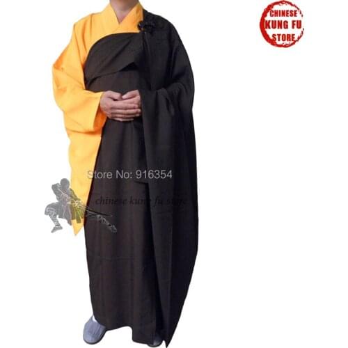 Buddhist Robe Shaolin Monk Dress Buddhism Kesa Meditation Uniform Zen Master Suit Costumes